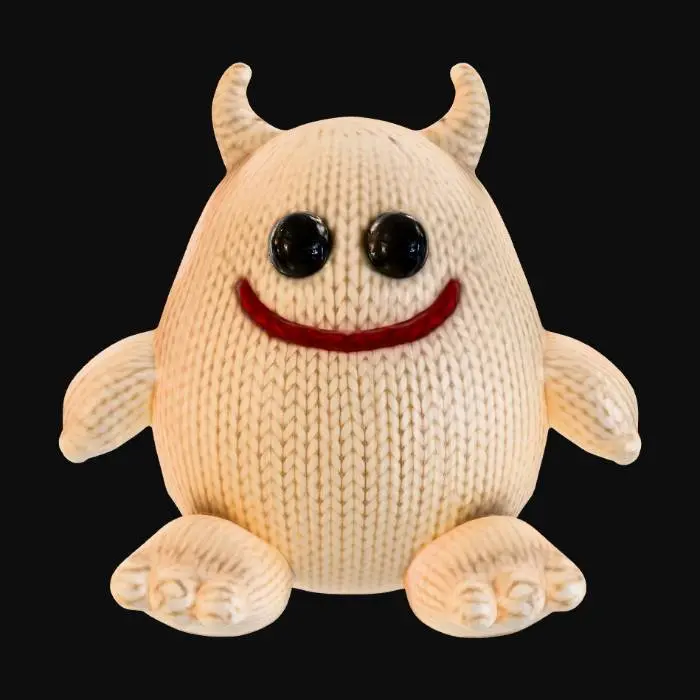 3D model for Knitted Smiley Monster, #Halloween2025#