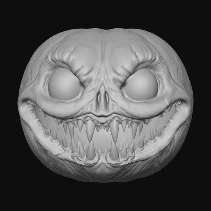 3D model for Frightening Gourd in the Rain, #Halloween2025#