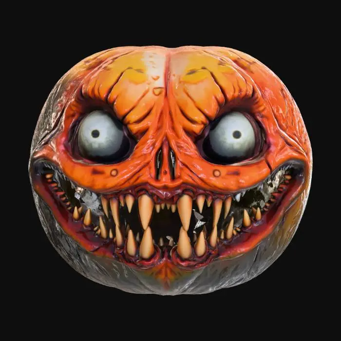 3D model for Frightening Gourd in the Rain, #Halloween2025#