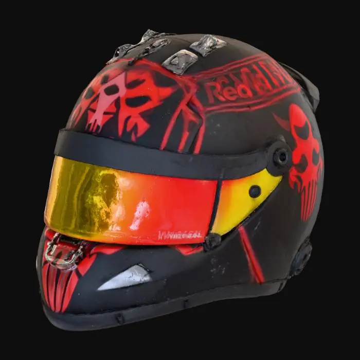 3D model for Red Skull Racing Helmet
