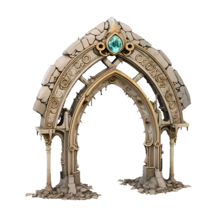 Ancient Portal - Architectural 3D model, vytvořený pomocí AI