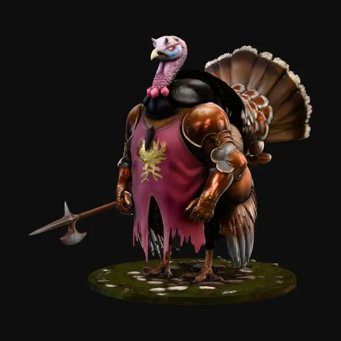 3D model for Knight Gobbler, #Thanksgiving#