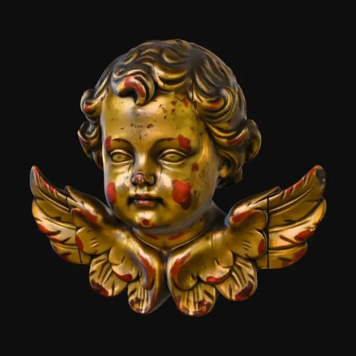 3D model for Golden Cherub Bust, #Christmas2025#