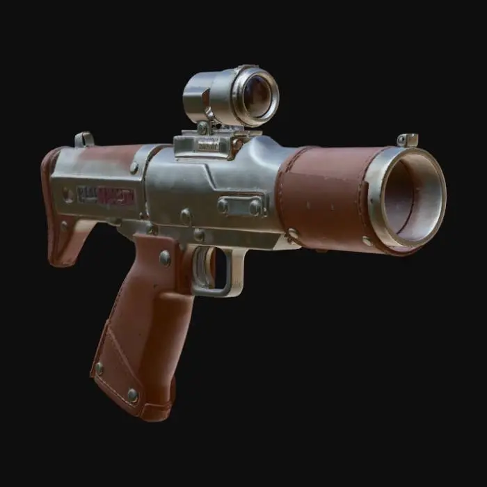 3D model for Steampunk Ray Gun with Leather Grip