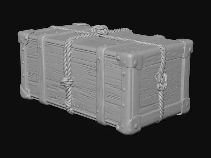 3D model for Wooden Treasure Chest