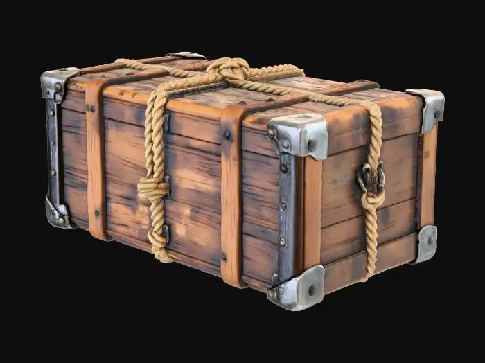 3D model for Wooden Treasure Chest