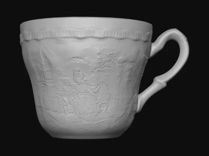 3D model for Teacup - Stagecoach in the Countryside