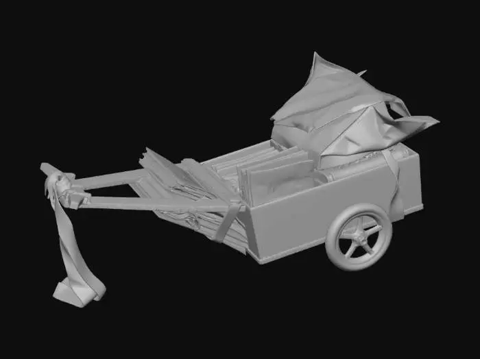 3D model for Newspaper wagon