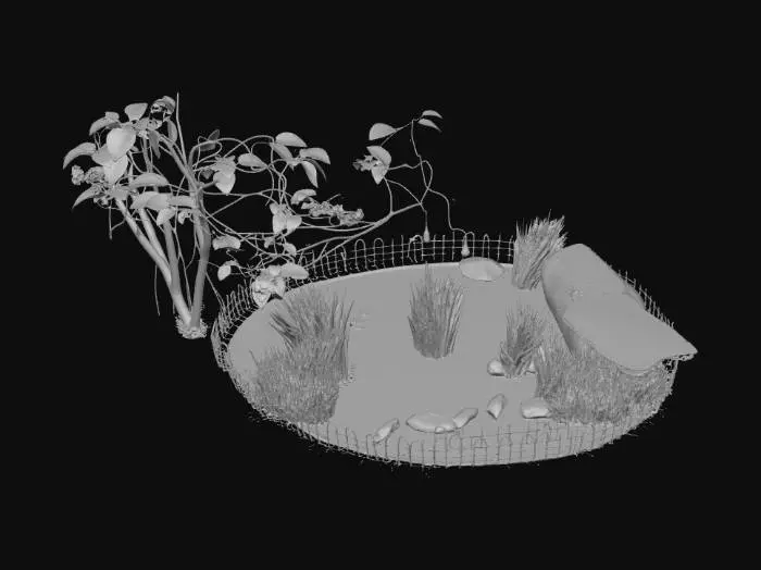 3D model for Garden Pond in the Garden ''Erdparadies''