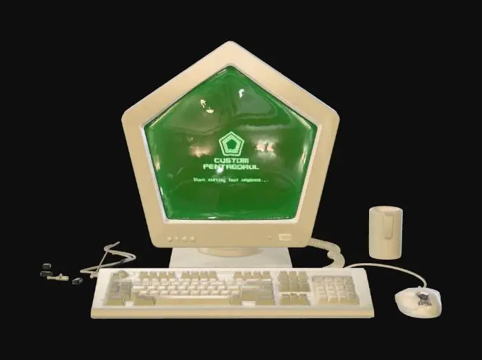 3D model for Pointless objects: pentagonal crt-monitor