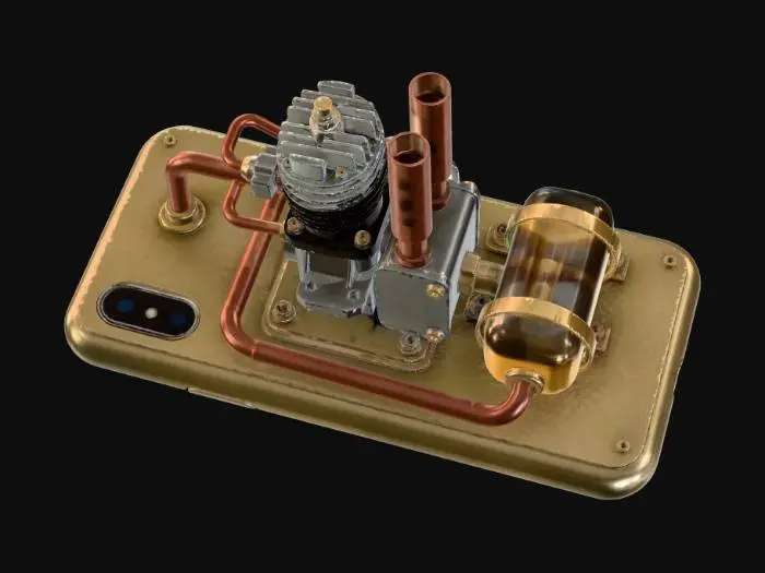 3D model for Gasoline Micro Engine on a Phone