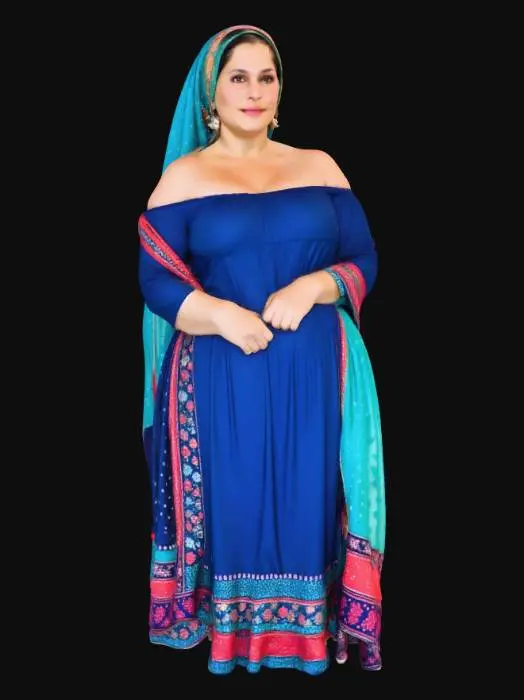 3D model for Azure Elegance pakistani Woman