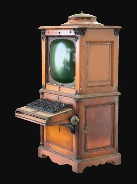 3D model for Antique Wooden Computer Console