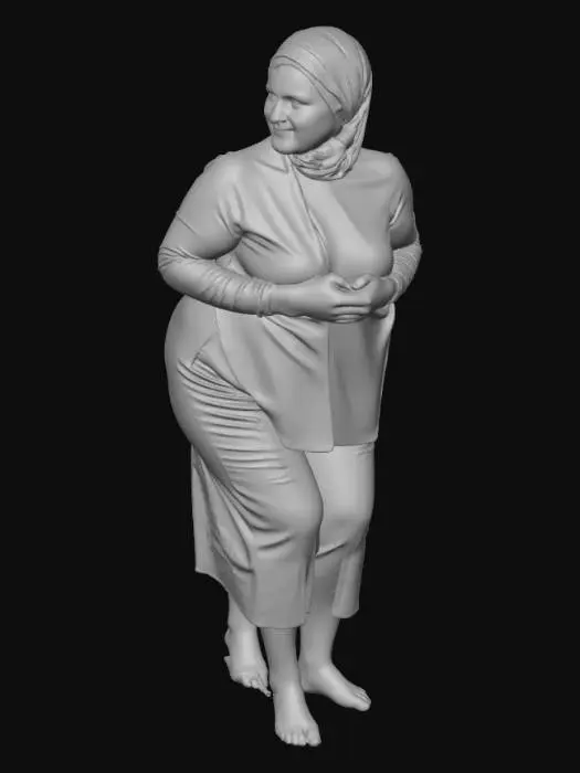 3D model for Teal Dress by the Fence