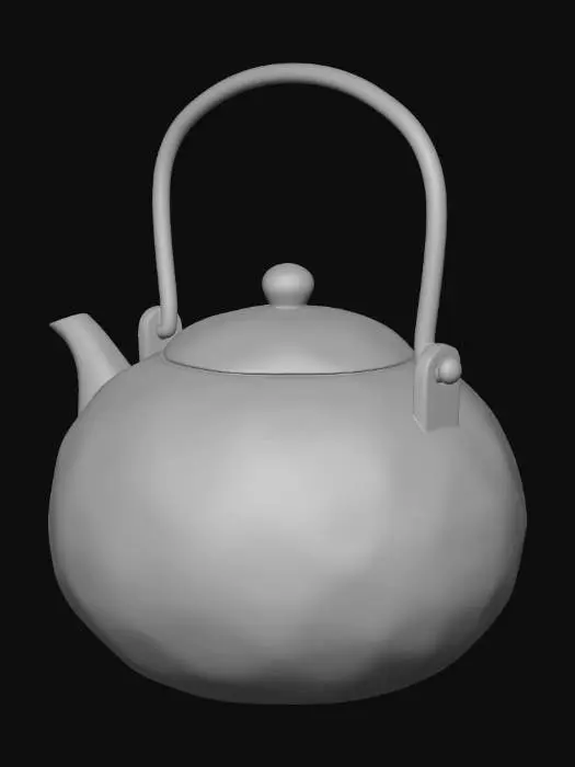 3D model for Teapot in blue floral Vine