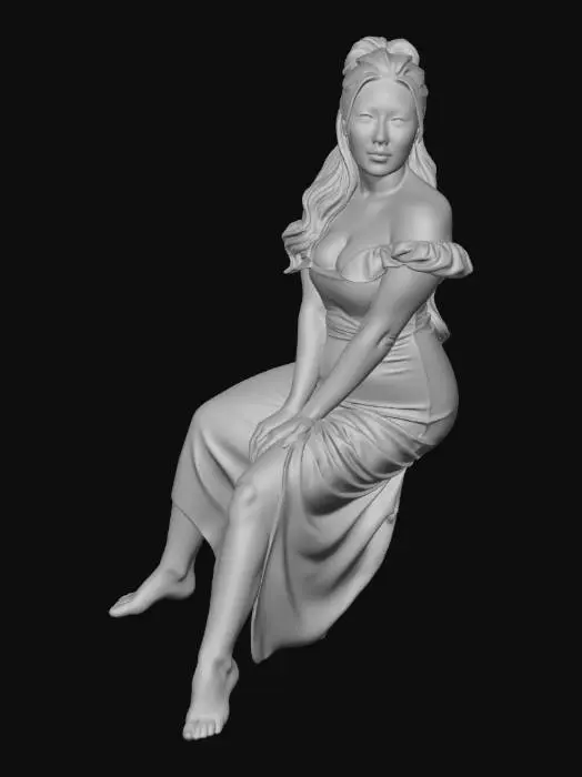 3D model for Japanerin 5 Floral Elegance in a Quiet Living Room