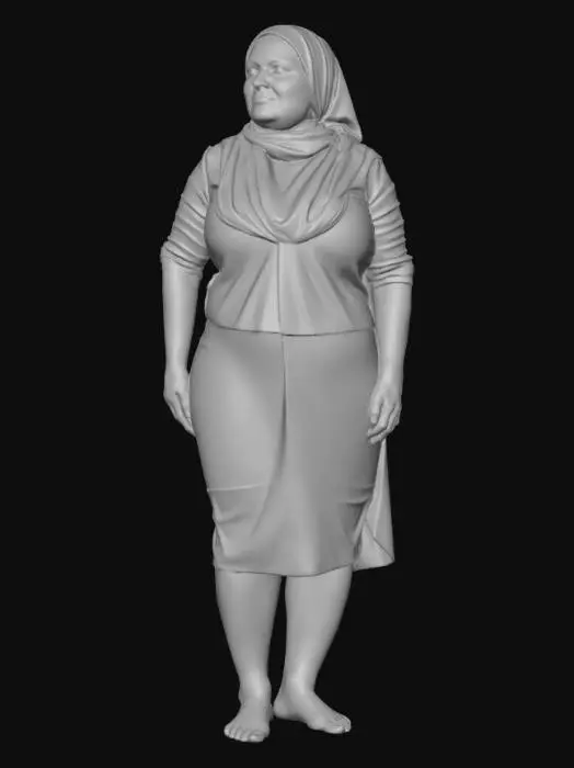 3D model for Bulgarin 8 Red Hijab on a Gravel Path