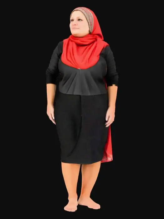 3D model for Bulgarin 8 Red Hijab on a Gravel Path