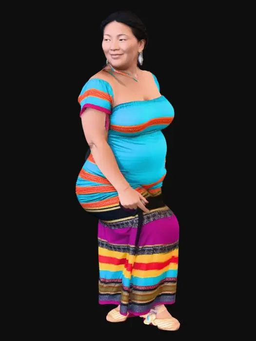 3D model for Tibetan woman 6