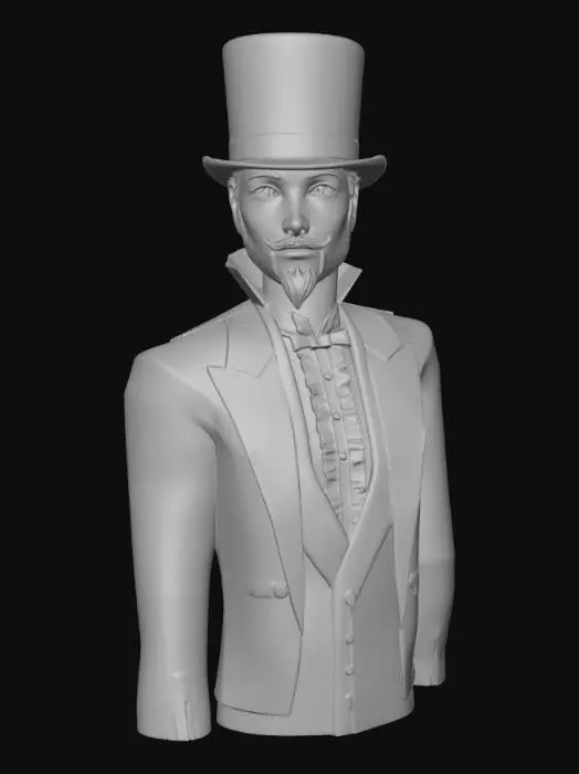 3D model for Sims 2 - Dapper Top-Hatted Gentleman