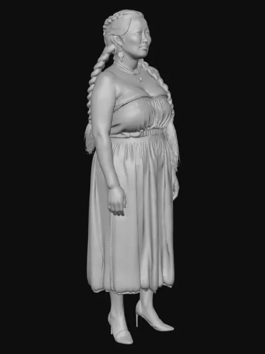 3D model for Tibetan woman 10 - Indigenous Grace