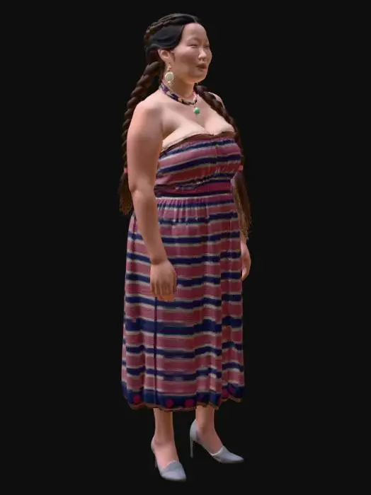 3D model for Tibetan woman 10 - Indigenous Grace