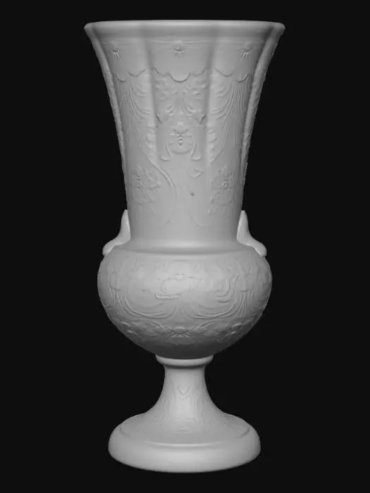 3D model for Floral Urn Vase with Hand-Painted Flowers BV