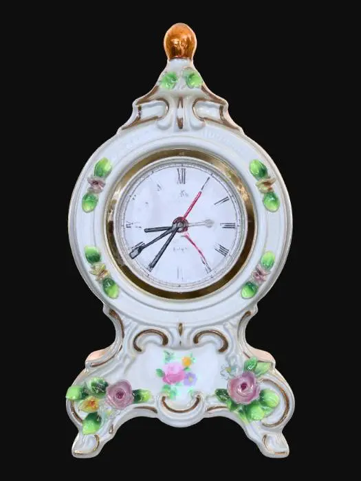 3D model for Porcelain floral mantel clock BV