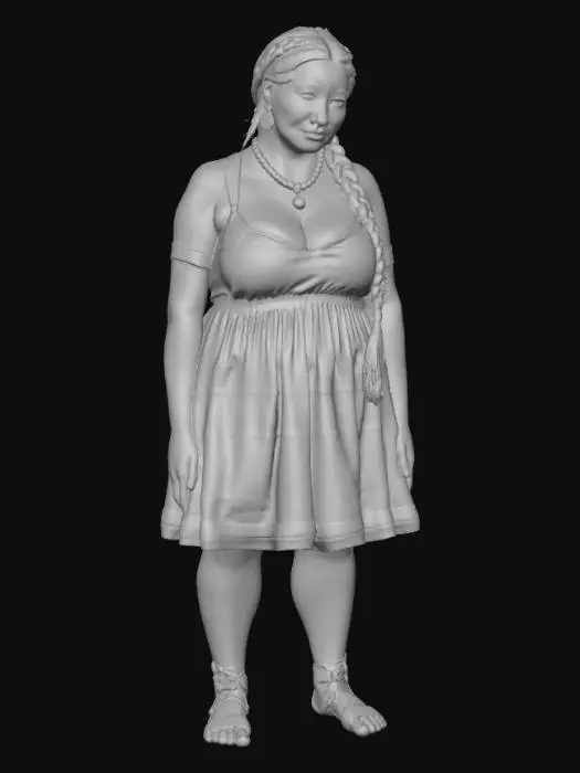 3D model for Tibetan woman 13 - Vibrant Traditions in Color