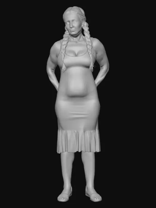3D model for Contemplation in a White Dress