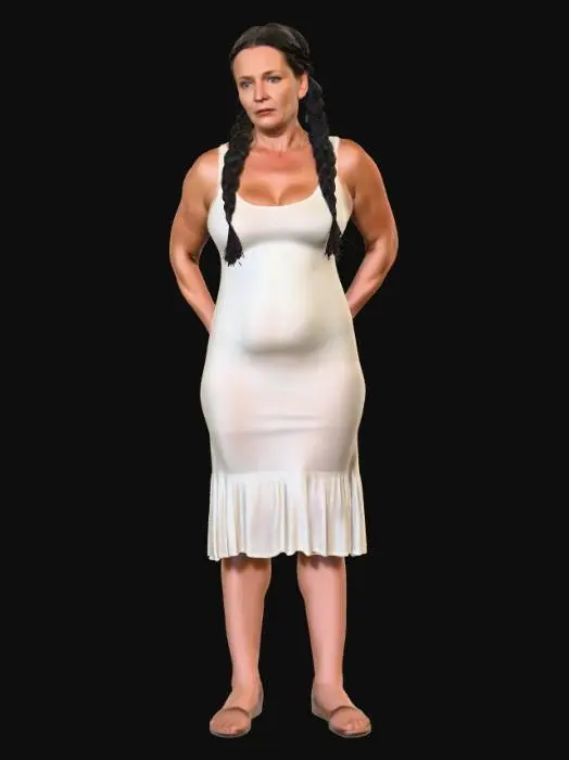 3D model for Contemplation in a White Dress