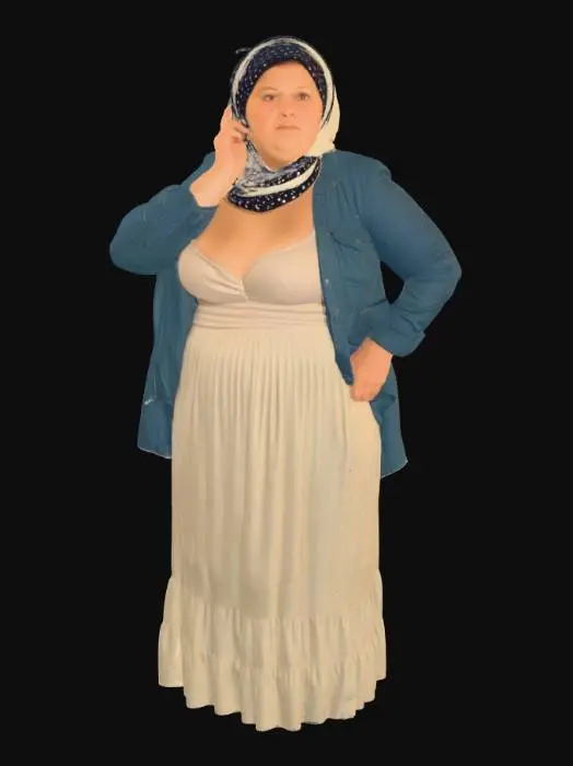 3D model for rural Woman 12 BV - At the Door of Home