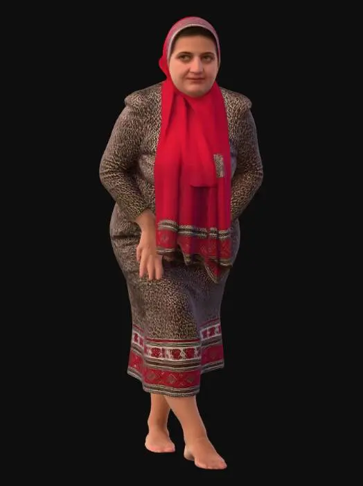 3D model for Bulgarian woman 10 - Leopard Print Dress by the Garden Path