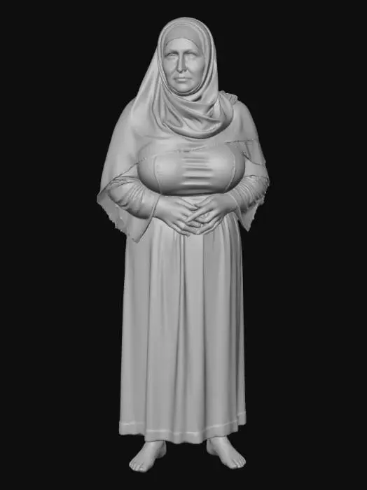 3D model for bulgarian woman 13 - Silent Strength in the Ruins