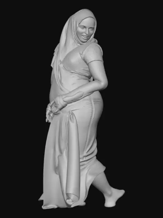 3D model for Arab woman 2 - Olive Elegance
