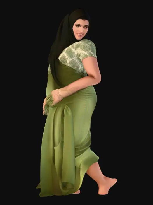 3D model for Arab woman 2 - Olive Elegance