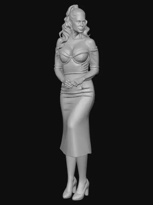 3D model for Blonde 1 - Crimson Sequin Elegance