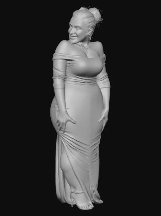 3D model for Blonde 2 - BV - Scarlet Sequin Evening Gown