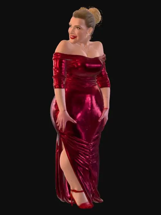 3D model for Blonde 2 - BV - Scarlet Sequin Evening Gown