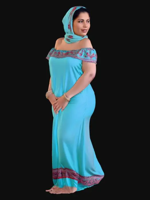 3D model for Pakistani woman 6 BV - Turquoise Elegance