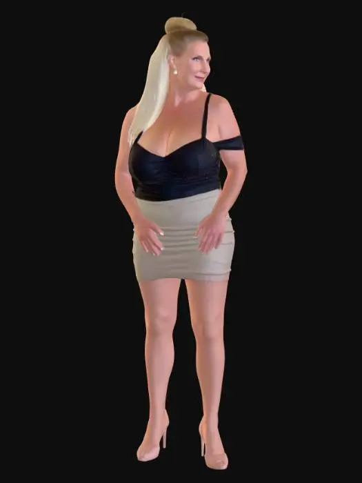 3D model for German woman 3 BV - Radiant Evening Portrait