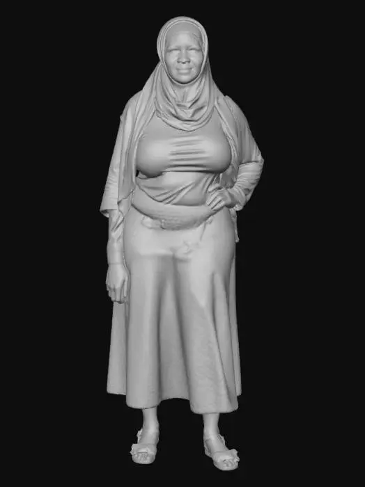 3D model for Nigerien woman 2 BV - Rural in a Village Courtyard