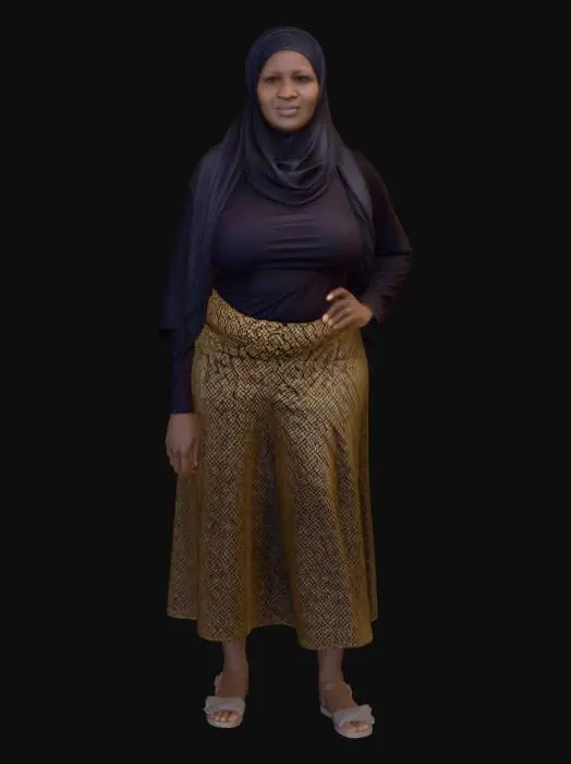 3D model for Nigerien woman 2 BV - Rural in a Village Courtyard