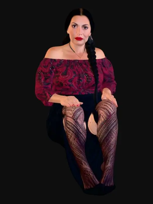 3D model for Gypsy woman 5 - Red Paisley