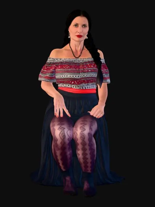 3D model for Gypsy woman 6 - Bohemian Portrait in a Tent