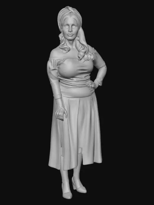 3D model for Gypsy woman 12 BV - Floral Turban Elegance