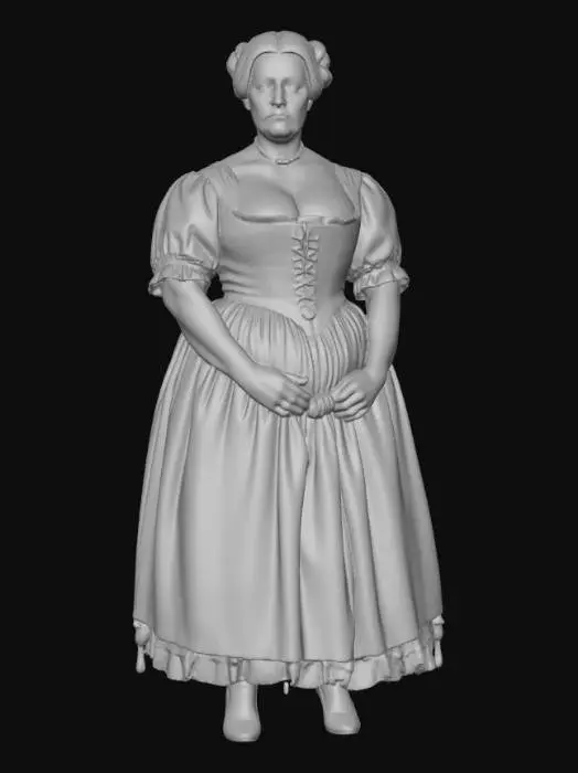 3D model for Medieval woman 9 BV - Woman in a Corseted Dress