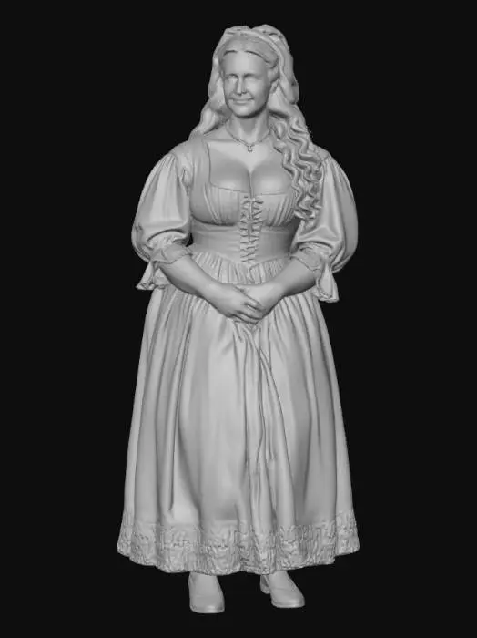 3D model for Medieval woman 13 BV - Village Maiden