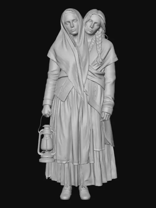 3D model for Twoheaded Women with a Lantern