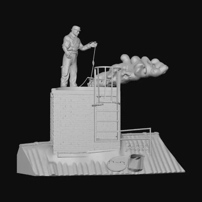 3D model for Rooftop Chimney Shweep